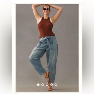 Pilcro Reworked Balloon Mid-Rise Tapered Jeans by Anthropologie 28
VERDANT WASH